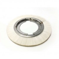 Round wire wheel brush polished with crimping steel wire remover